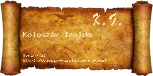 Koloszár Izolda névjegykártya